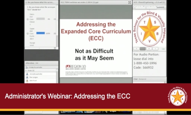Administrator's webinar: Addressing the ECC