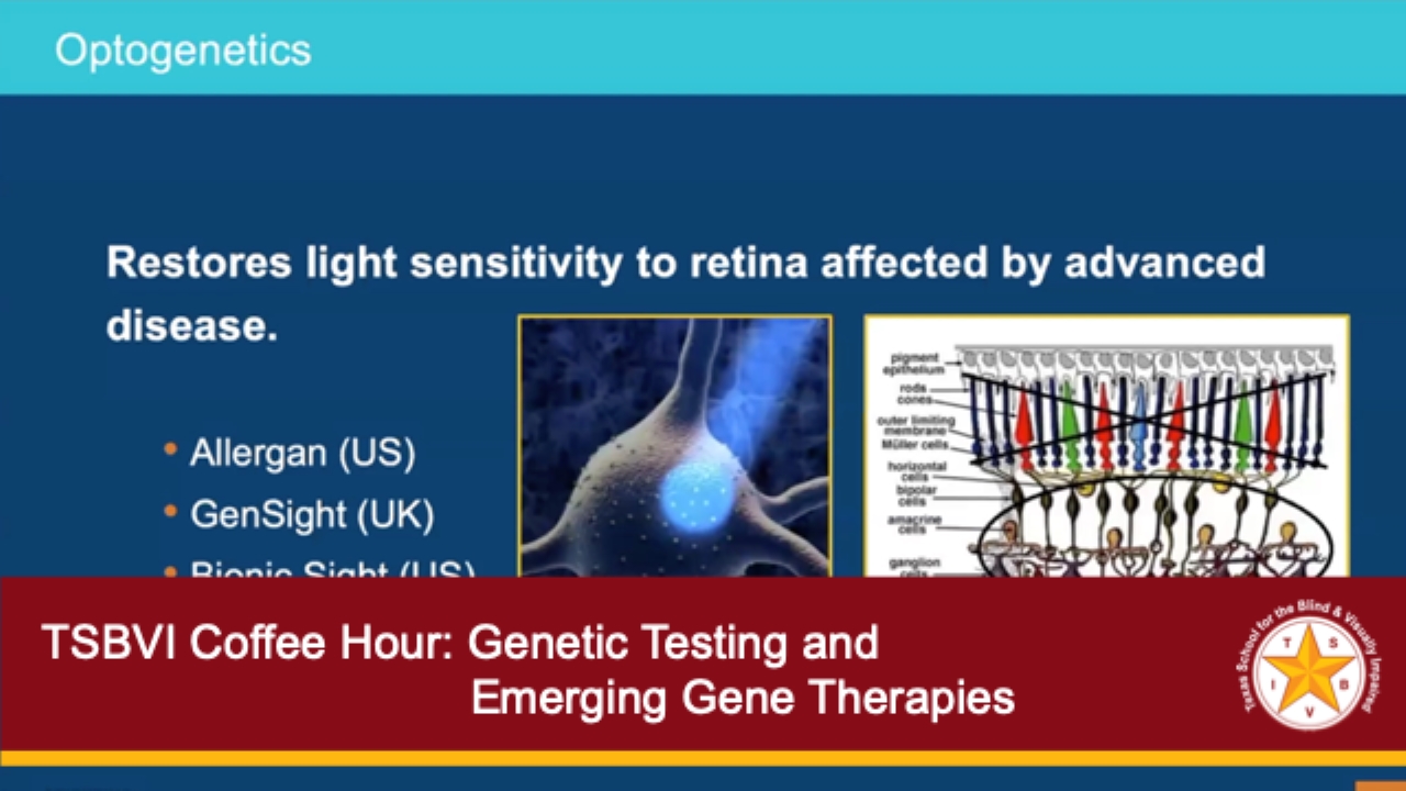 - TSBVI Coffee Hour: Genetic Testing And Emerging Gene Therapies For ...